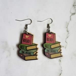 Book Decor Drop Earrings